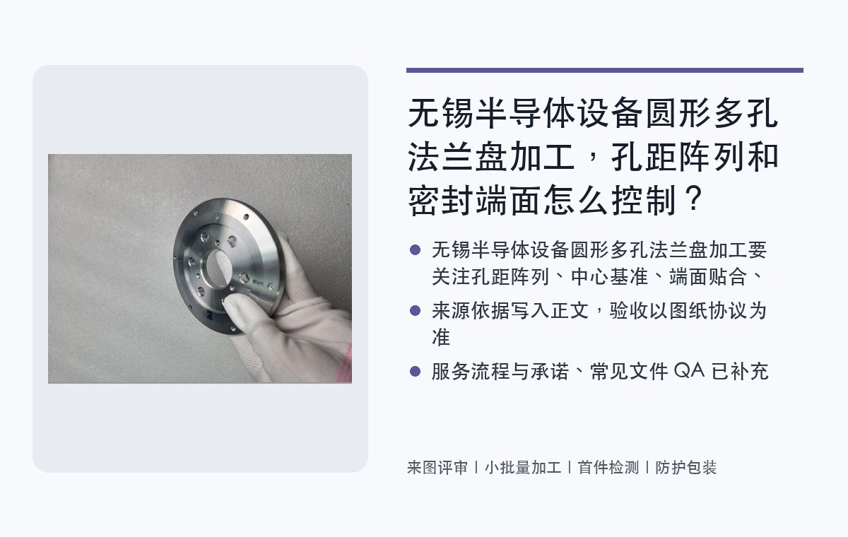 无锡半导体设备圆形多孔法兰盘加工，孔距阵列和密封端面怎么控制？