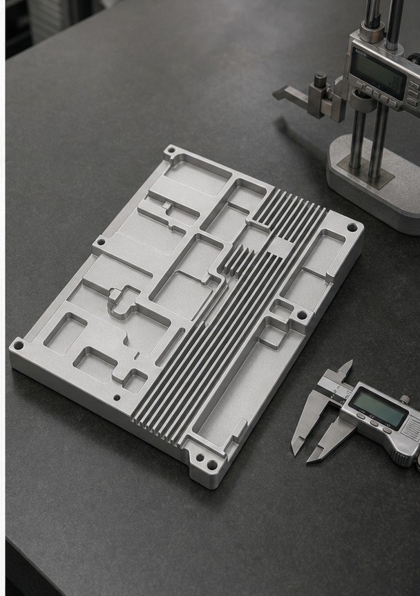无锡铝合金HEATSINK-B散热块精密加工 检测视图