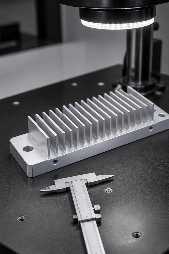 无锡铝合金散热器B精密CNC加工 检测视图